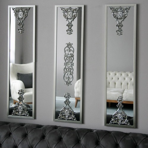 Lidyana Wall Mirror Set of 3 - Silver