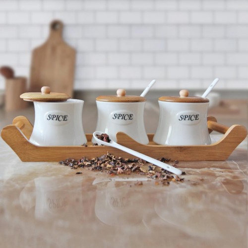 Picture of Craft Bamboo Porcelain Spice Set of 3