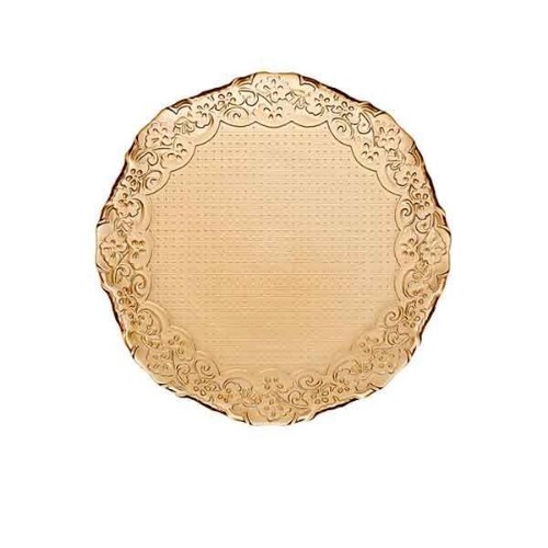 Picture of Cemile Lace Platter Set of 6 32cm - Amber