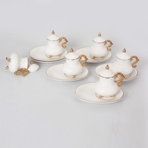 Picture of Freedom Porcelain Turkish Coffee Set - White