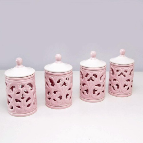 Picture of Kokosh Home Barok Spice Set of 4 - Pink