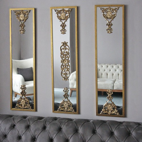 Picture of Lidyana Wall Mirror Set of 3 - Gold