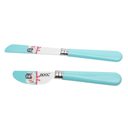 Picture of Rooc Chocolate and Oil Knife Set of 2 -  Turquoise