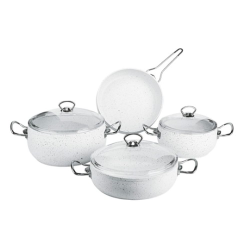 Picture of Casting Nonstick Cookware Set 7 Pieces - White