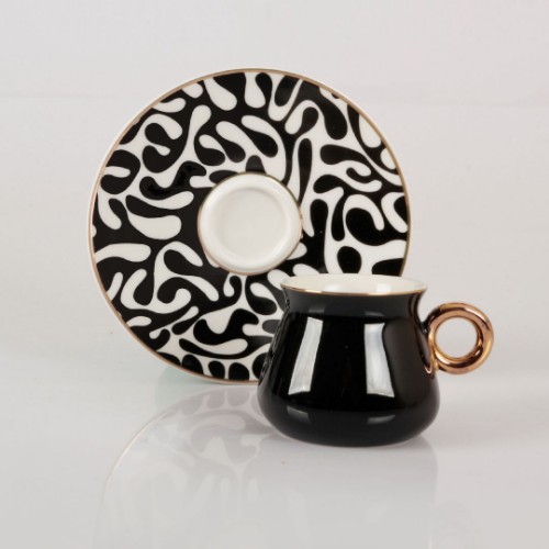 Picture of Victoria Leonard Porcelain Turkish Coffee Set - Black