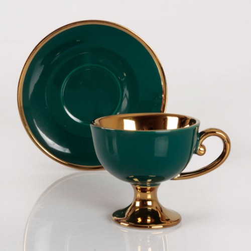 Picture of Victoria Cup Porcelain Turkish Coffee Set - Green