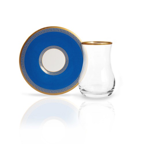Picture of Hermel Tea Glasses Set of 12 - Blue