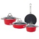 Picture of Betty Granite Nonstick Cookware Set 7 Pieces - Red