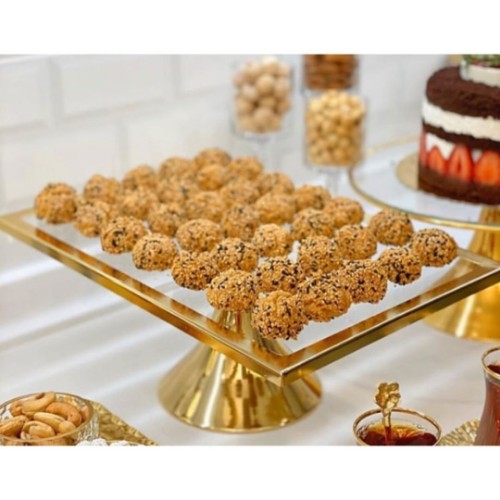 Picture of La Deco Rectangle Cake and Pastry Stand - Gold