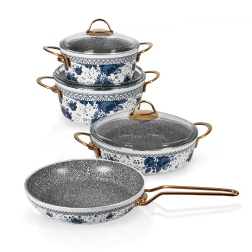 Picture of Blue Garden Granite Cookware Set 7 Pieces