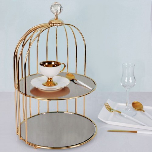 Cage Cookie Stand- Gold