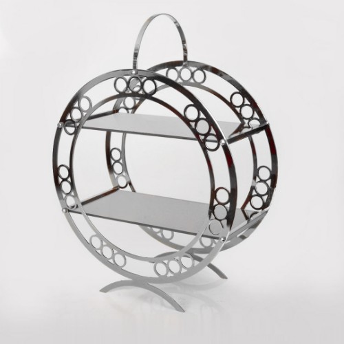 Picture of Ring Laser Makaron 2 Floored Cake and Pastry Stand - Silver