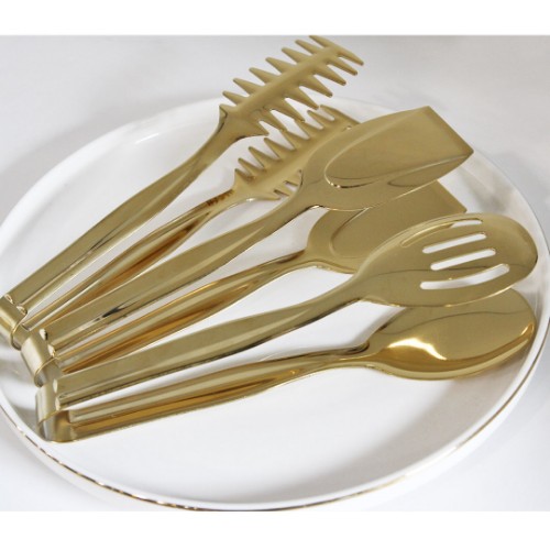 Picture of Food Tongs Set of 3 - Bright Gold