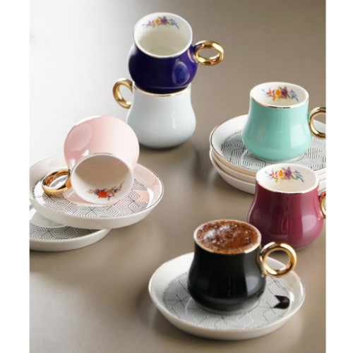 Picture of Daimon Colored Turkish Coffee Set