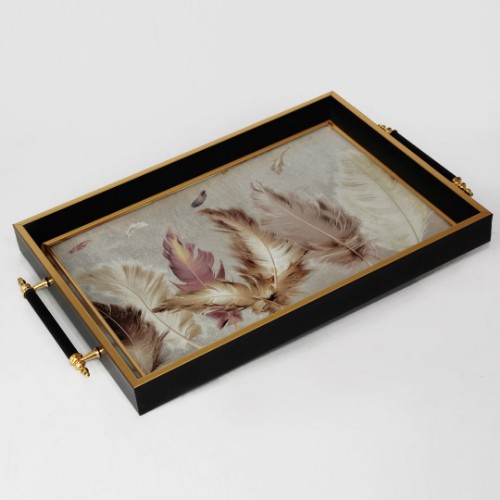 Picture of Courtly Black Tray- MT2008-4