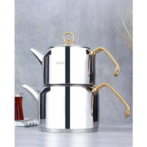 Picture of Atlas Steel Teapot Set Medium Size - Gold 