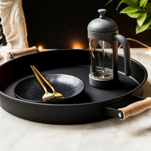 Picture of York Round Tray - Black