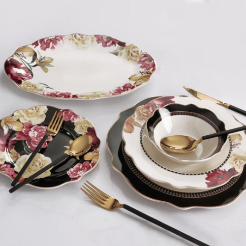 Picture of Red Rose 25 Pieces Dinnerware Set