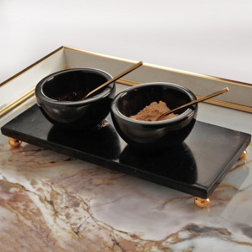 Picture of Design Black Marble Spice Set of 3