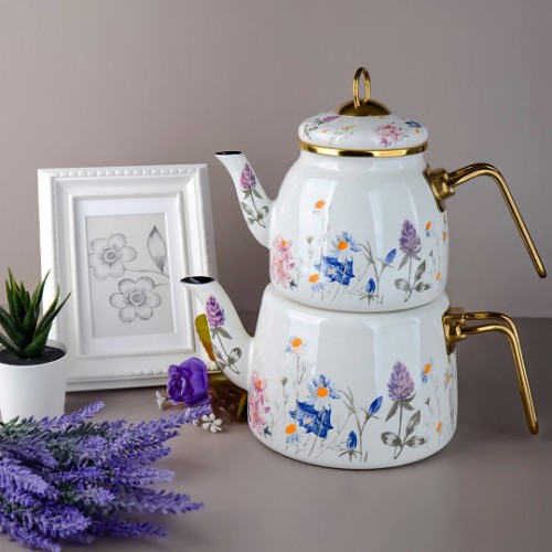Picture of Spring Enamel Teapot Set