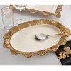 Picture of Lace Serving Plate Oval - Gold
