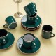 Picture of Royal Mademoiselle Grovvy Porcelain Turkish Coffee Set - Emerald