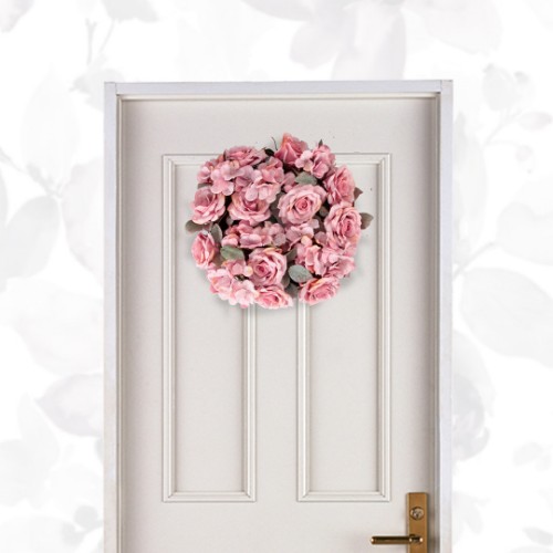 Resim Yedifil Çiçekli Kapı Süsü - Pembe