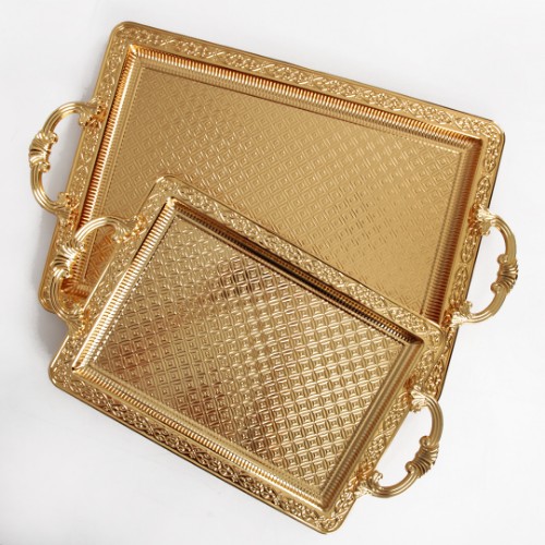 Palermo Rectangle Tray Set of 2 - Gold