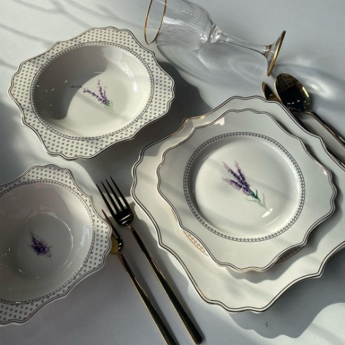 Picture of Love Garden Porcelain 24 Pieces Dinnerware Set 
