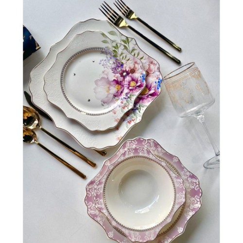 Picture of Botanic Porcelain 24 Pieces Dinnerware Set 
