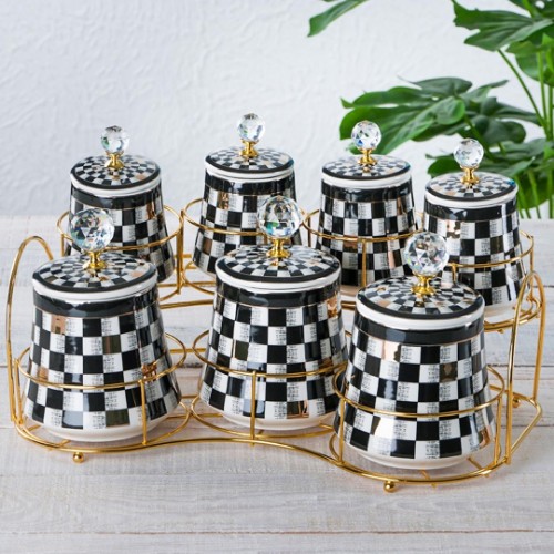 Picture of Master Magic Metal Covering Porcelain Spice Set of 7