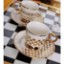 Resim White Checkers 6 Lı Kahve Fincan Takımı