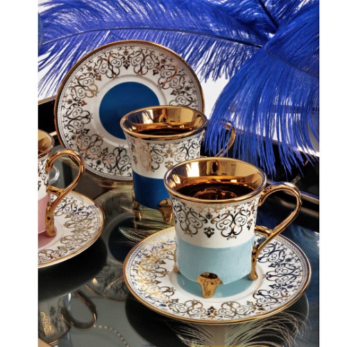 Picture of Diana Gold Porcelain Turkish Coffee Set