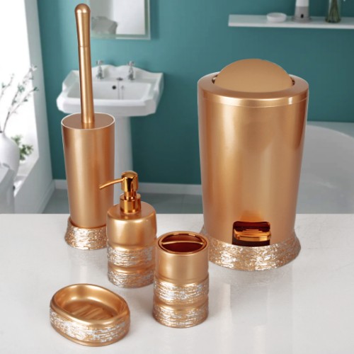 Picture of Taikan Bathroom Accessories Set of 5 - Gold