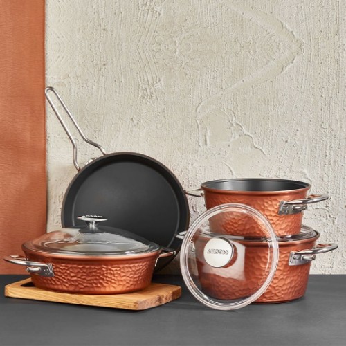 Amboss Cruz Casting Cookware Set of 7 - Copper 