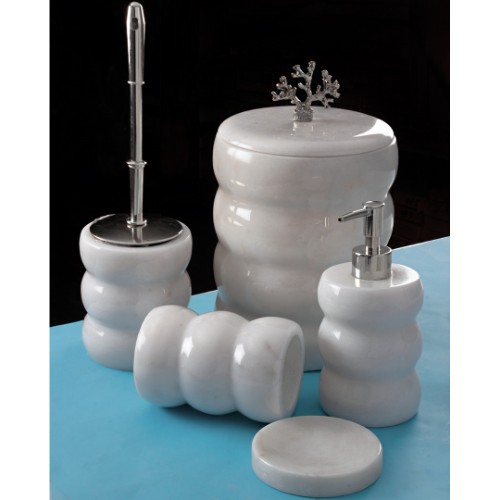 Picture of Arch Coral Bathroom Accessories Set of 5 - Silver