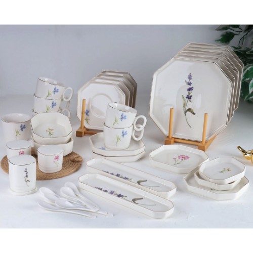 Picture of Casa Porcelain Breakfast Set of 35 - Square