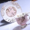 Picture of Flower Porcelain Turkish Coffee Set of 6 - Pink