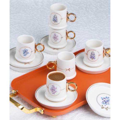 Picture of Wild Rose Porcelain Turkish Coffee Set of 6