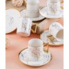 Picture of Meira Porcelain Turkish Coffee Set of 6 - White