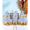 Picture of Butterfly Metal Covering Porcelain Spice Set of 8 