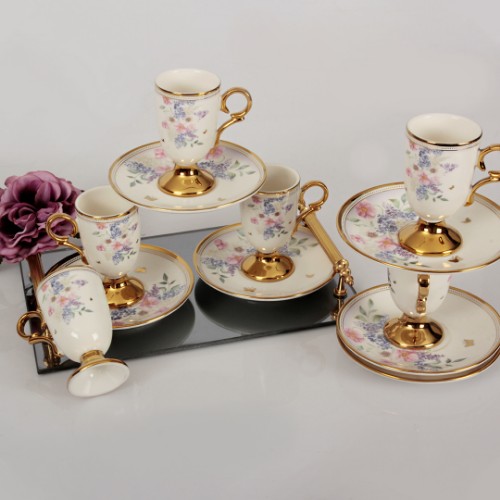 Picture of Freya Bouqet Porcelain Turkish Coffee Set of 6