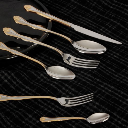 Royal Mademoiselle Diana Flatware Set 36 Pieces - Gold 