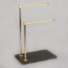 Picture of Quarry Black Marble Towel Stand 2 pcs - Gold
