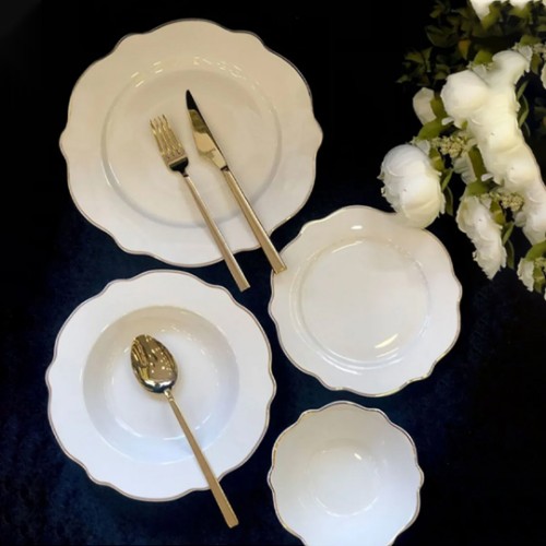Picture of Gold King 24 Pieces Porcelain Dinnerware Set