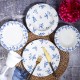 Picture of Blue Flower 24 Pieces Porcelain Dinnerware Set
